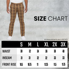 Plaid Slim Fit Trouser Pants SR008