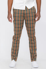 Plaid Slim Fit Trouser Pants SR001