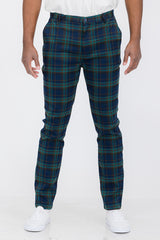 Plaid Slim Fit Trouser Pants SR007