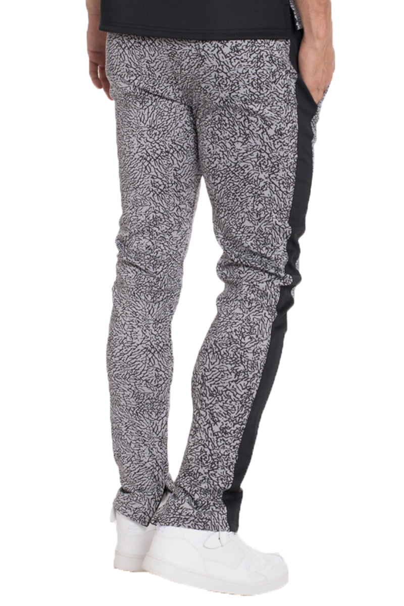 Print Track Pants with Side Stripe Streetwear Pants Skinny Fit TP0561
