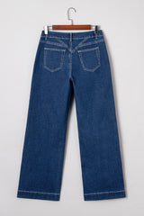 XX Denim Stitch High-Waist Cuff Jeans