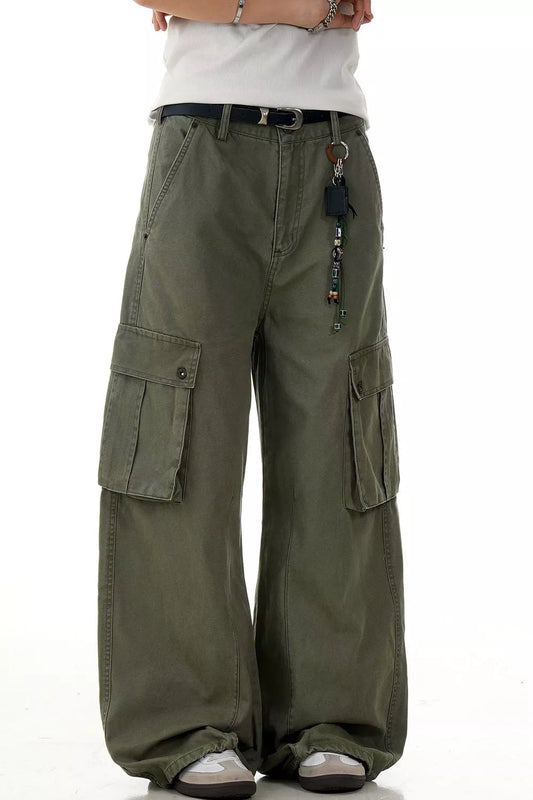 Men's Wide Leg Cargo Pants