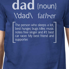Dad Noun Mens Blue Funny Graphic T-Shirt Funny
