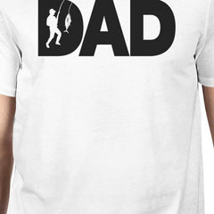 Dad Fish Mens White T-Shirt Funny Gifts For Dad