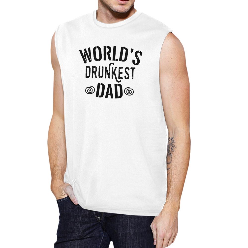 World's Drunkest Dad Men's White Muscle Tank