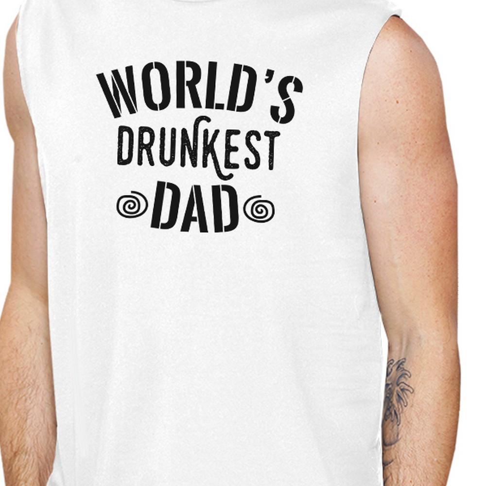 World's Drunkest Dad Men's White Muscle Tank