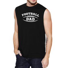 Football Dad Men's Black Sleeveless Graphic Tank