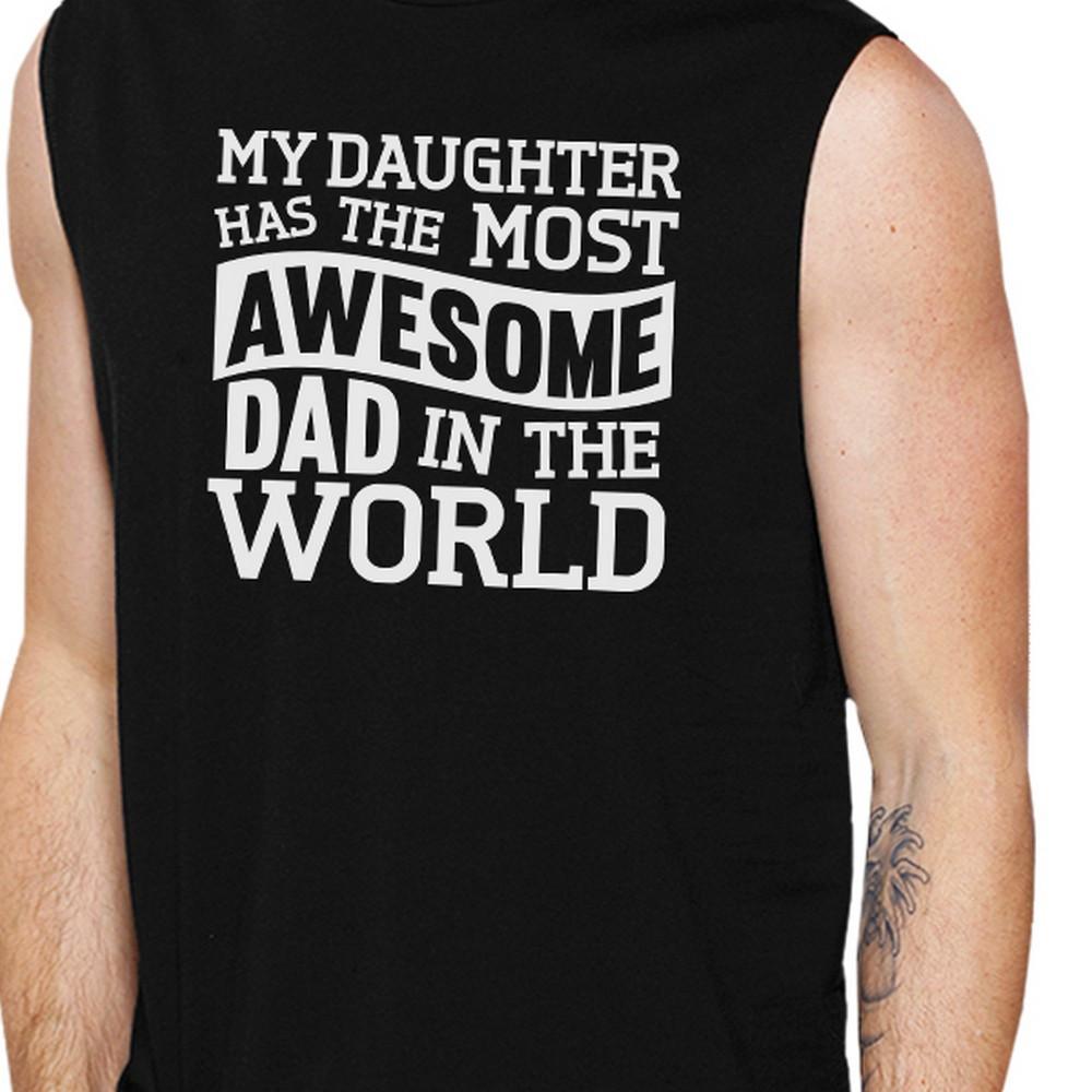 The Most Awesome Dad Men's Black Humorous Muscle
