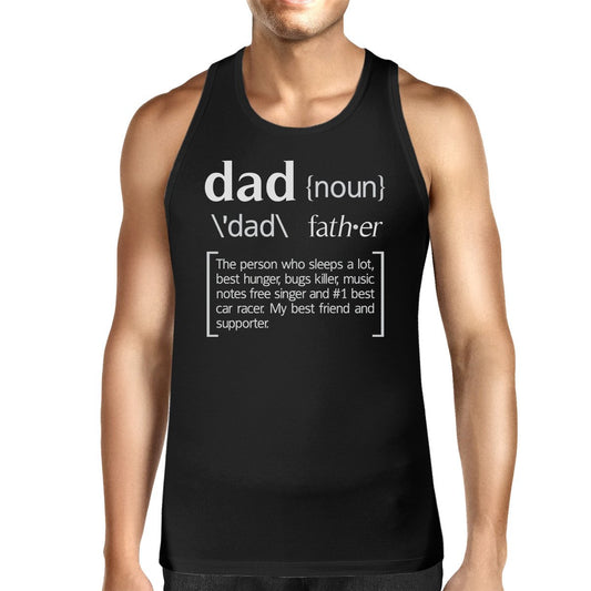Dad Noun Mens Black Sleeveless Tee Funny Birthday