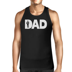 Dad Business Mens Black Unique Graphic Tank Top