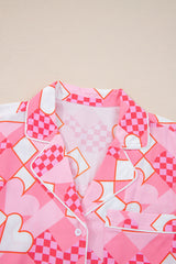 Valentine Heart Shirt and Shorts Pajama Set
