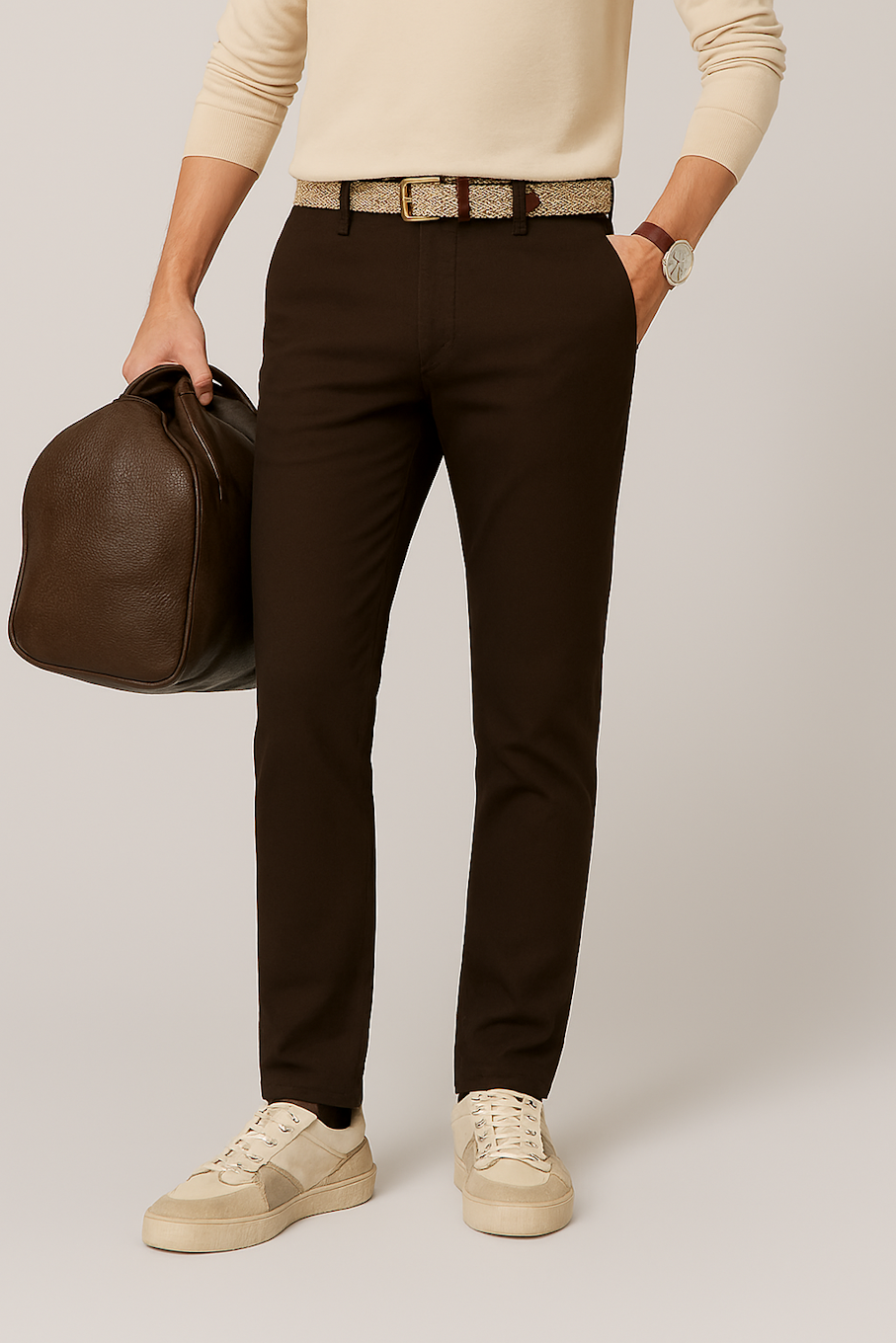 Trouser for Men-Maroon (Size-2XL) | D206