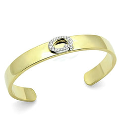 LO2586 - Gold+Rhodium White Metal Bangle with Top Grade Crystal  in