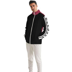 Mens Lightweight Windbreaker Jacket with Hood and Zipper Closure -