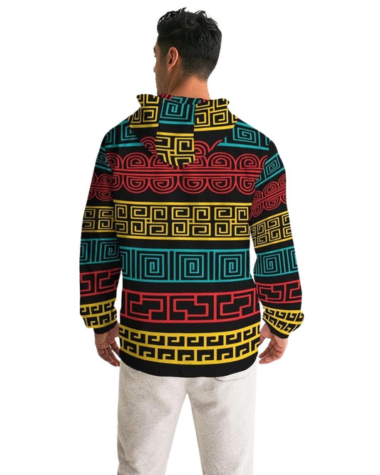 Mens Hooded Windbreaker - Multicolor Water Resistant Jacket - Je7y0x