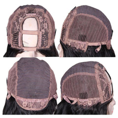 U Part Wig Kinky Straight Human Hair Wigs For Black Women Brazilian Re