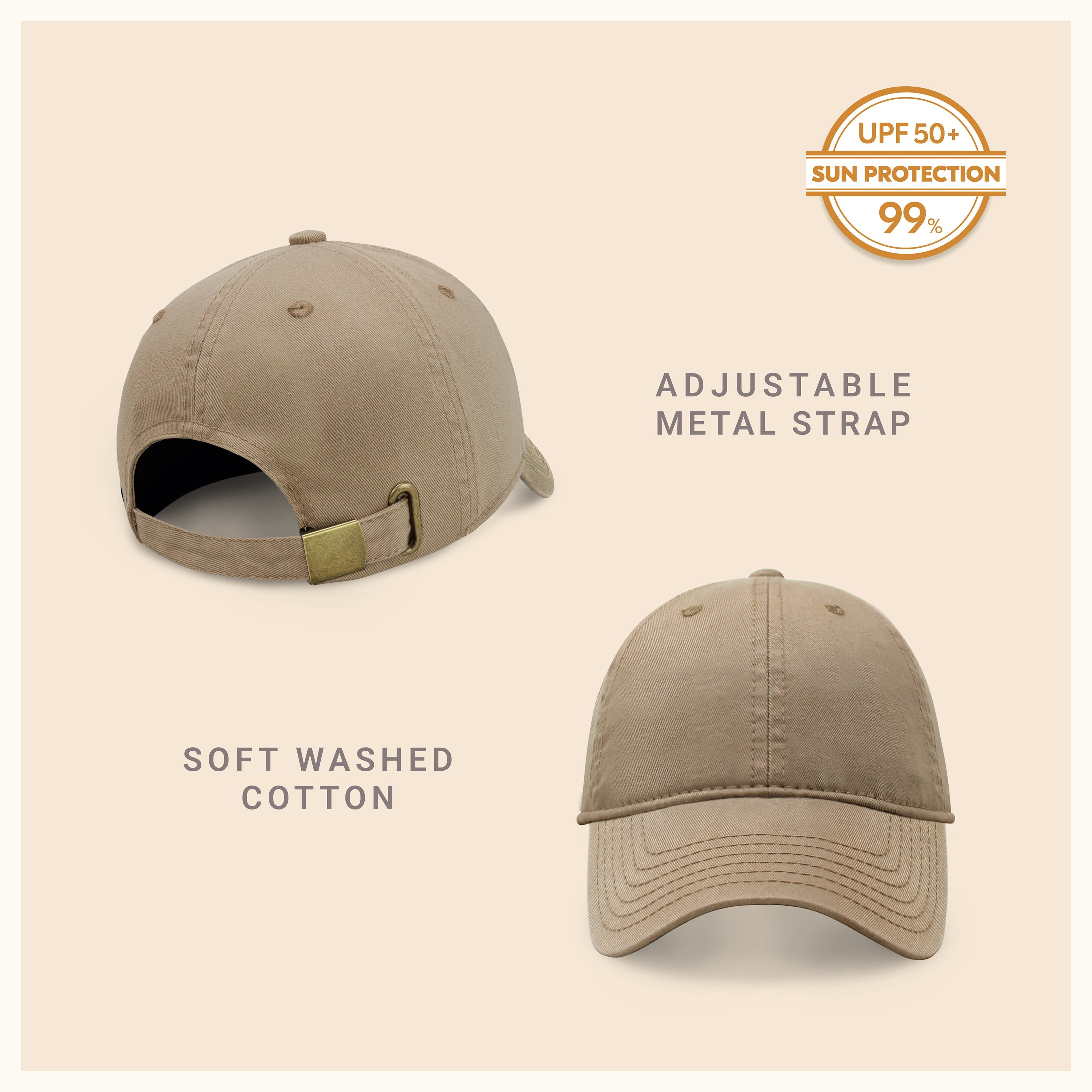 Classic Everyday Baseball Cap - Adjustable Cotton Dad Hat