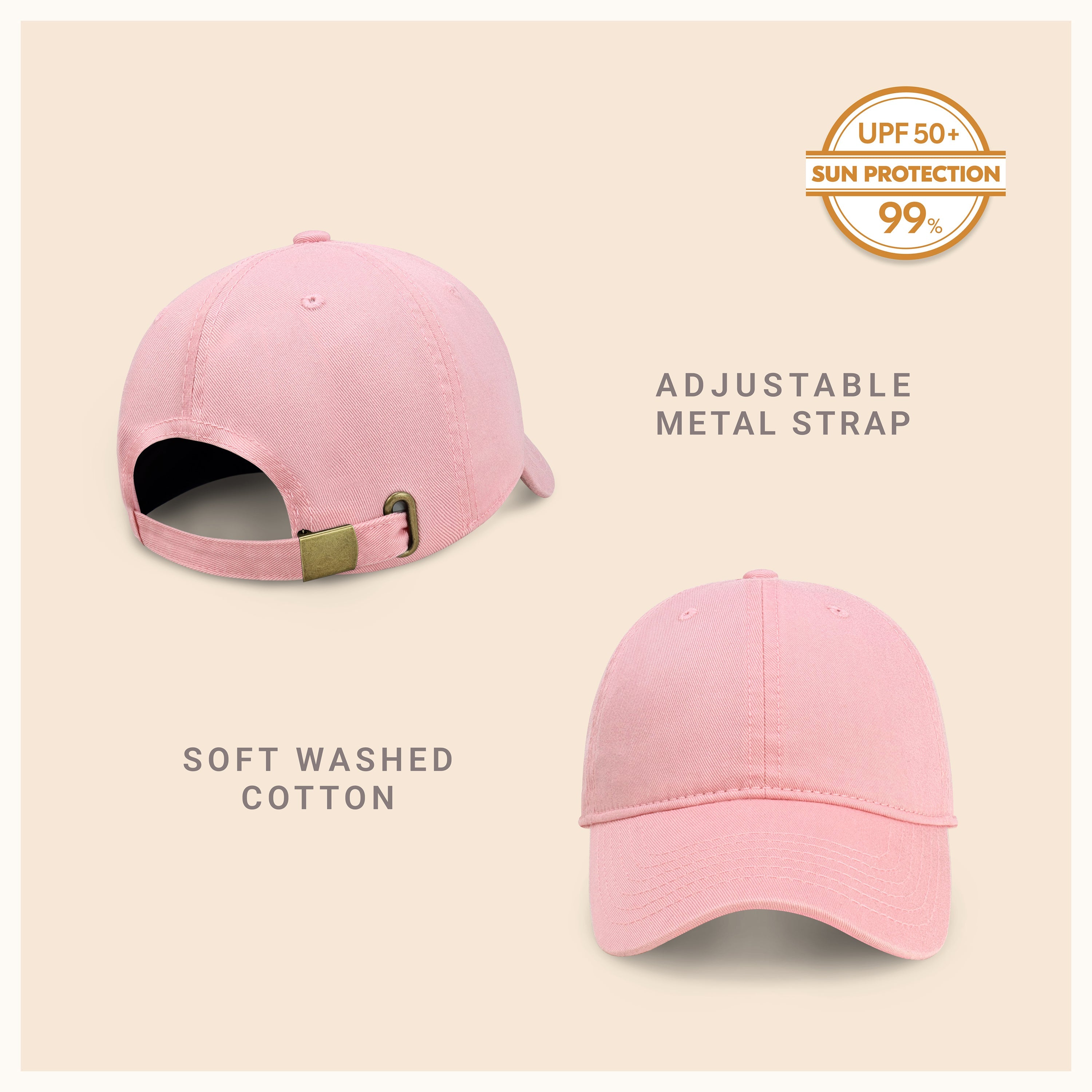 Classic Everyday Baseball Cap - Adjustable Cotton Dad Hat