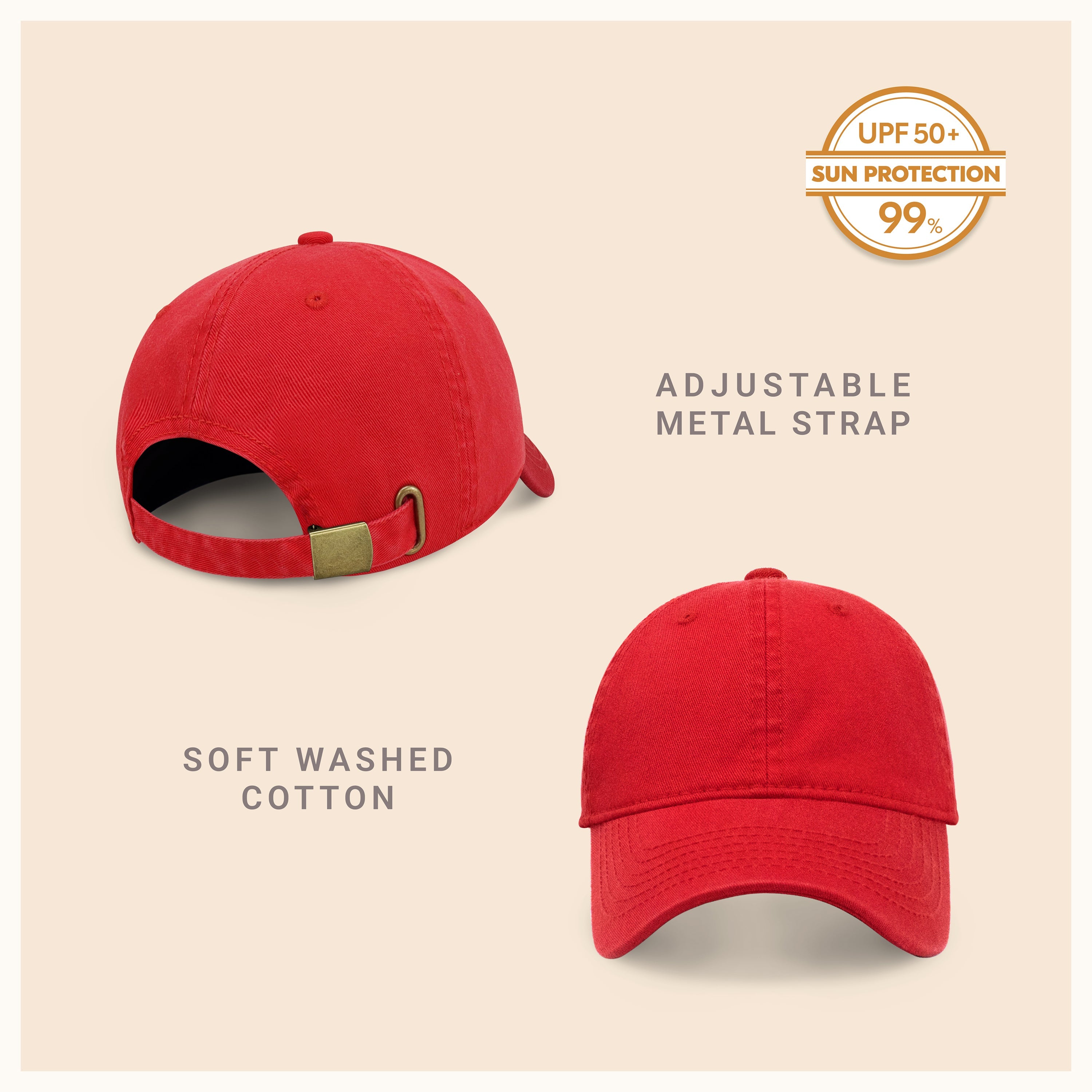 Classic Everyday Baseball Cap - Adjustable Cotton Dad Hat