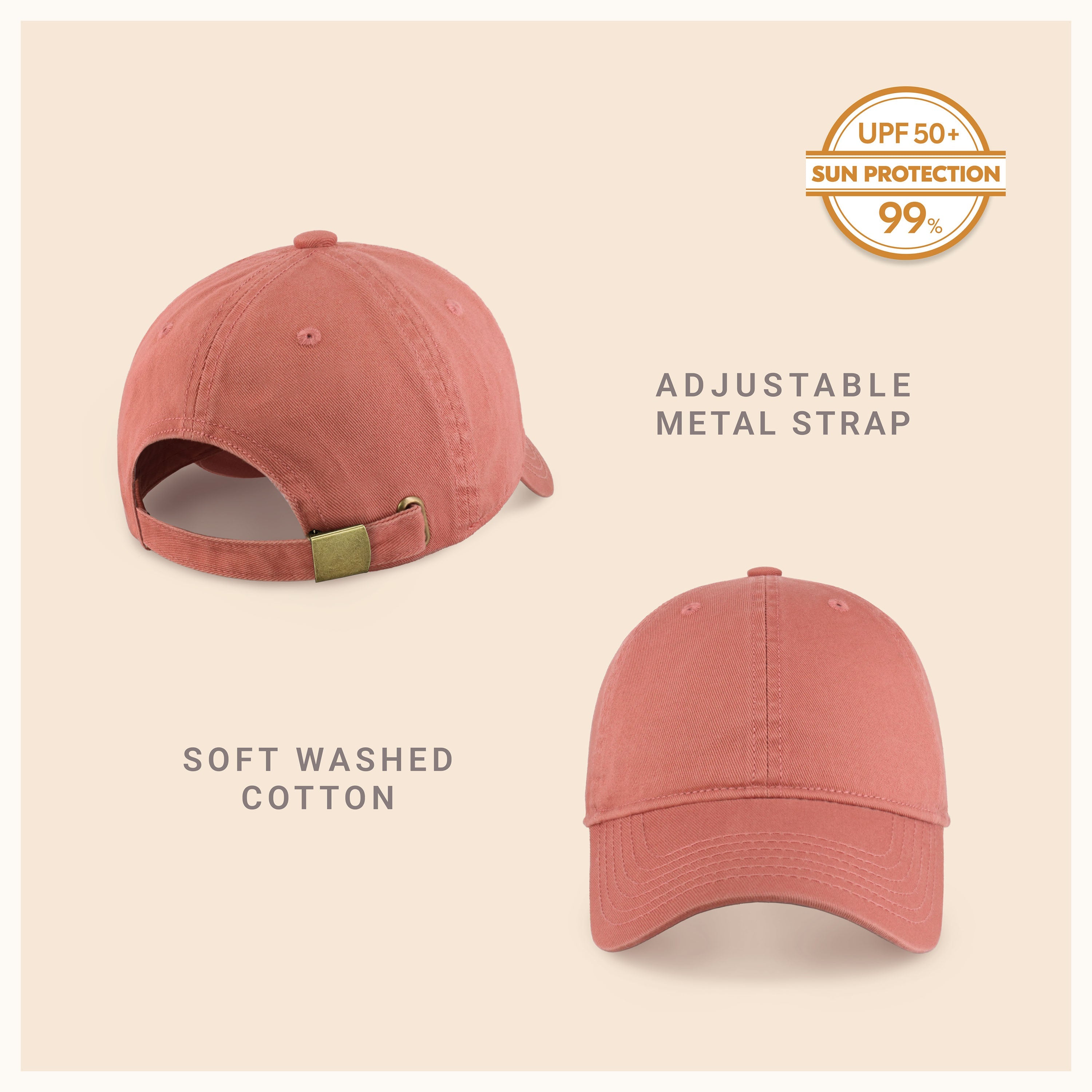 Classic Everyday Baseball Cap - Adjustable Cotton Dad Hat