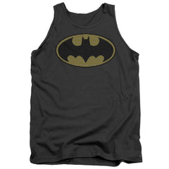 Trevco Batman-Little Logos - Adult Tank Top - Charcoal- Small