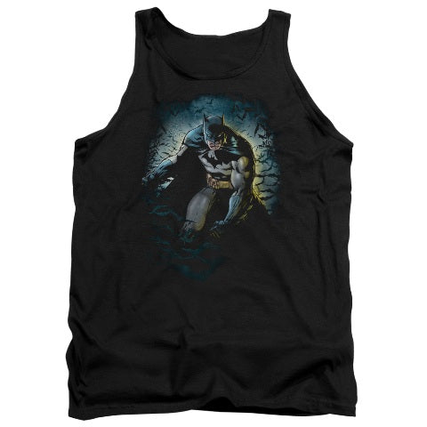 Trevco Batman-Bat Cave - Adult Tank Top - Black- Large