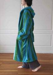 Ultra Soft Retro Whimsical Stripe Bath Robe - 100% Organic