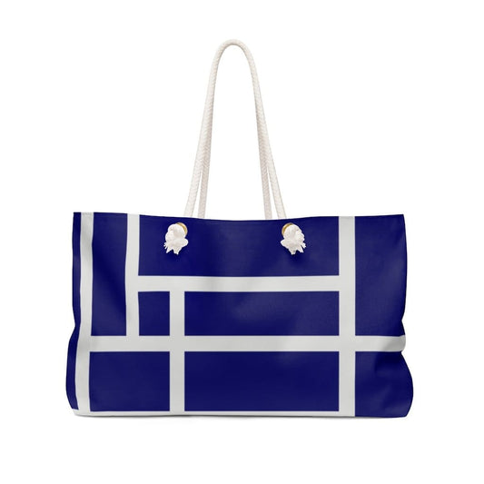 Weekender Tote Bag - Blue Colorblock