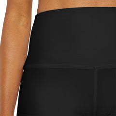 Womens High Waisted Black Yoga Shorts - just Ask God