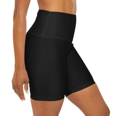 Womens High Waisted Black Yoga Shorts - just Ask God